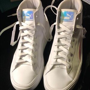 Puma Rebound Womens hi top sneakers Sz 8 like new